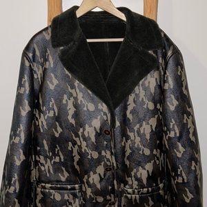 RARE Deadstocked Tallia Camo Shearling Overcoat